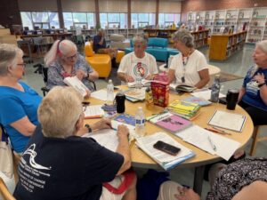 This year’s volunteers for Readers' Theater at Tully Elementary include Gail Dent, Elda Lopez, Sheila Hugunin, Ann Banwell, Bonnie McPherson, Marcia Lucas, Margaret Watson, and Elaine Aldrete. 